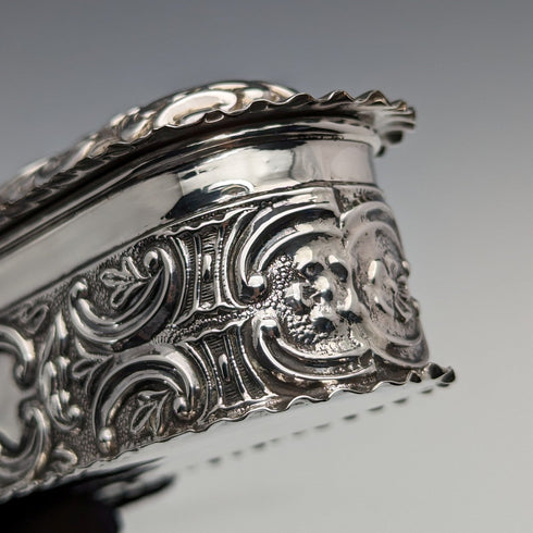1901年 英国アンティーク 純銀製ボックス 101g Mappin and Webb